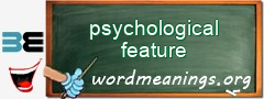 WordMeaning blackboard for psychological feature